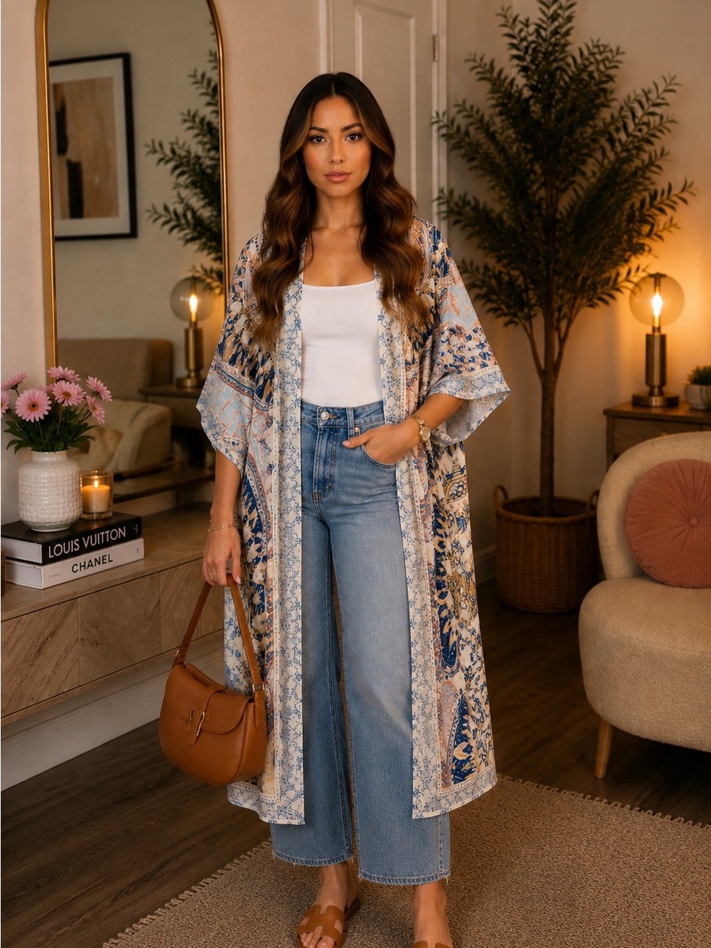 Flying Tomato Pastel Floral Kimono Jacket